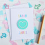 Personalised Acrylic Love Heart Valentine's Card, thumbnail 2 of 3