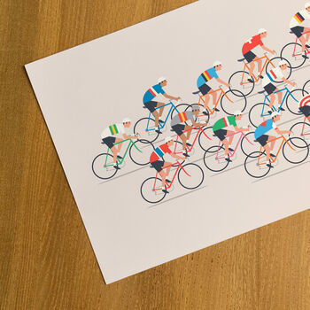 Cycling Wall Art, Peloton Poster, Cyclist Gift, 3 of 8