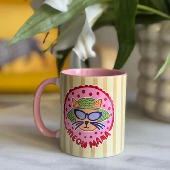 Meow Mama Mug – Cute Cat Lover Coffee Cup, 4 of 4