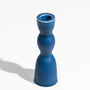 Low Wave Candleholder Blue, thumbnail 2 of 5