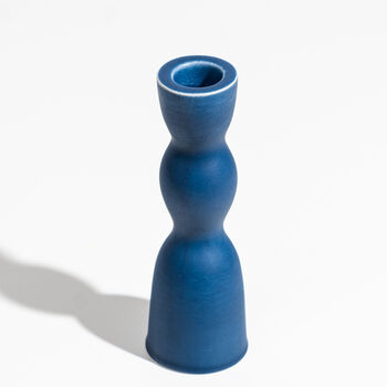 Low Wave Candleholder Blue, 2 of 5