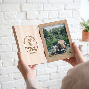 Fishing Memories Wooden Photo Frame, 2 of 2
