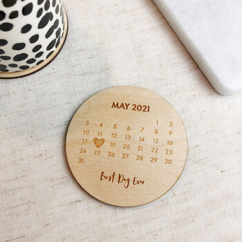 Personalised 'Best Day Ever' Coaster, 2 of 4