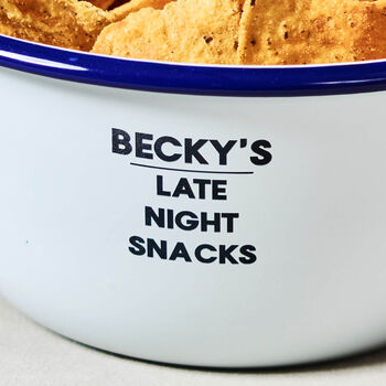 Personalised Enamel Snacks Bowl, 4 of 4