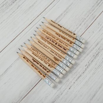 Personalised Mini Pencils With White Rubber, 8 of 10