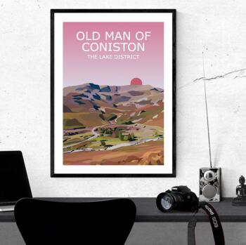 Old Man Of Coniston Lake District Art Print, 2 of 4