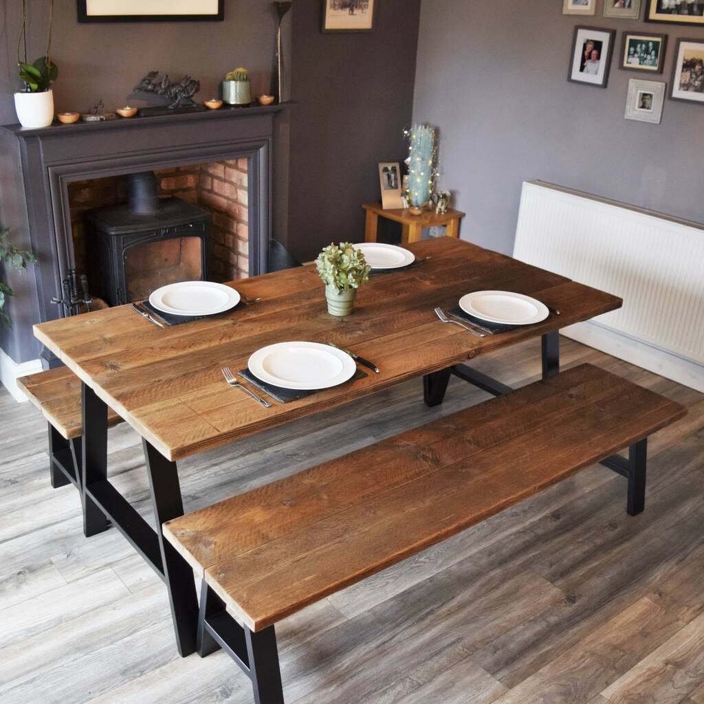 Reclaimed Wooden Dining Table, 1 of 11
