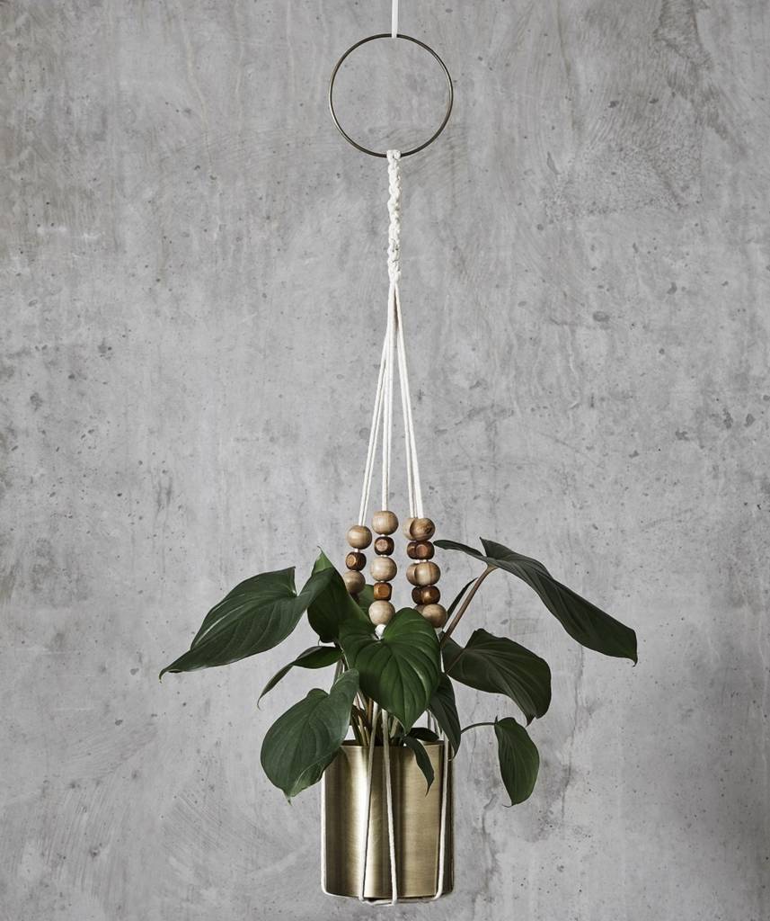 Nordal Brass Hanging Planter By Bell & Blue
