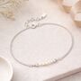 50th Birthday Sterling Silver Freshwater Pearl Bracelet, thumbnail 2 of 5