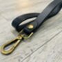 Personalised Black Leather Lanyard, Loop ID Lanyard, thumbnail 1 of 12