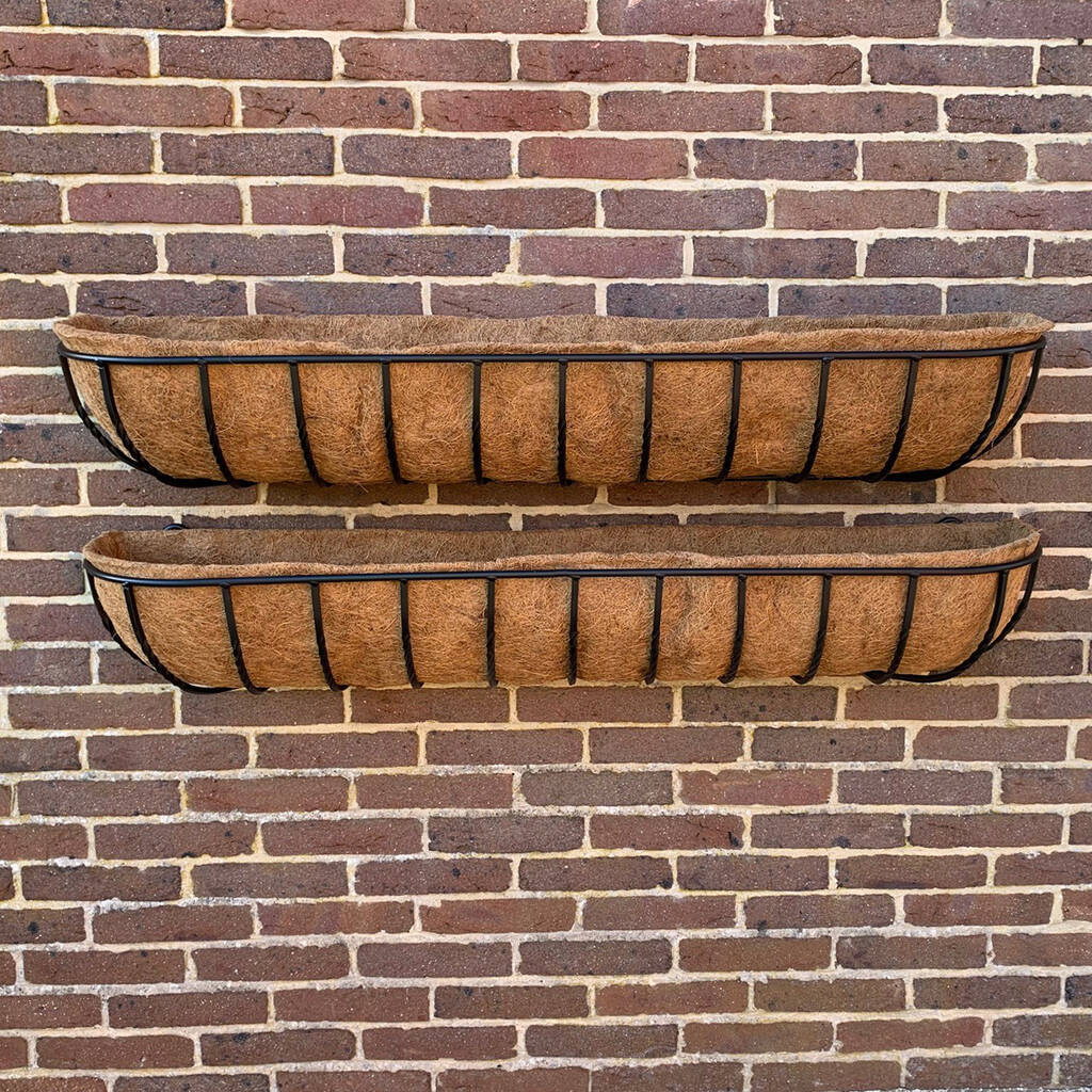 Pair Of Maiden Mighty Hayrack Wall Planters 120cm By Garden Selections