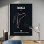 Monza F1 Track Print F1 Gift, Father's Day Gifts, thumbnail 1 of 2