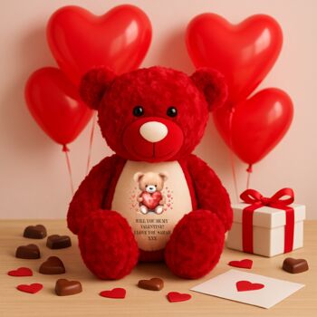 Personalised Love Bear Large Red Teddy Bear, 3 of 7