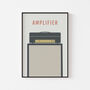 Guitar Amplifier Print | Marshall Amp Music Poster, thumbnail 3 of 7