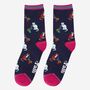 Women's Cats And Flower Pots Bamboo Socks, thumbnail 1 of 4