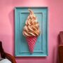 Bright Aluminium Wall Art Ice Cream Cone, thumbnail 2 of 6