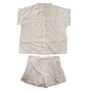 Ladies White Cotton Short Pyjama Set 'Eliza', thumbnail 7 of 7