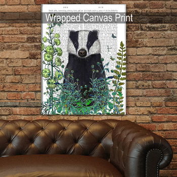 Badger In The Garden, Book Print, Framed Or Unframed, 6 of 7