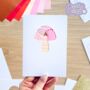 Card Making Kit Mini Toadstool | Iris Folding, thumbnail 3 of 6