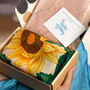 Sunflower Printed Scarf — Personalised Gift Card And Gift Box Option, thumbnail 1 of 8