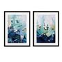 Modern Blue Abstract Art Print Set Of Two Framed Art, thumbnail 8 of 8