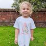 Floral Initial Personalised Girls T Shirt, thumbnail 1 of 5