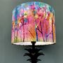 Artist Handmade Lampshade Abstract Forest, thumbnail 1 of 7