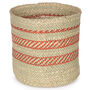 Terracotta And Natural Patterned Storage Baskets, thumbnail 2 of 6