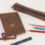 Leather Stationery Set Notebook Cover And Pencil Case, thumbnail 2 of 10