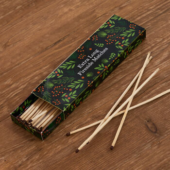 Personalised Extra Long Fireside Matches And Holder, 8 of 8