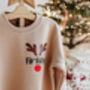 Personalised Reindeer Christmas Jumper, thumbnail 1 of 5