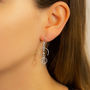 Sterling Silver Dangly Crescent Earrings, thumbnail 2 of 4