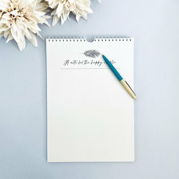 Tropical Leaf Wedding Guest Book Birthday Calendar, 5 of 7