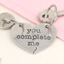 Couples Gift You Complete Me Personalised Keyring, thumbnail 1 of 5