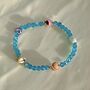 Bluebell Pebble Beaded Bracelet, thumbnail 1 of 2