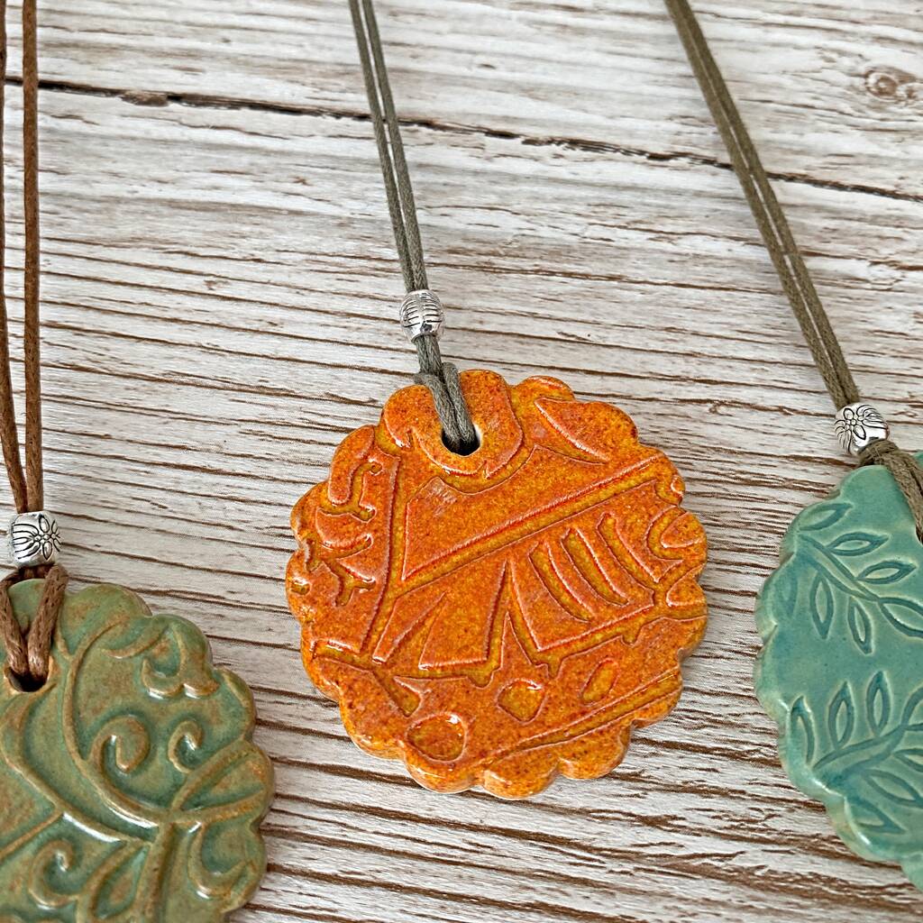 Handmade Ceramic Diffuser Aromatherapy Pendant By Bobby Loves Rosie