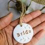 Five Personalised Botanical Place Setting Wedding Tags, thumbnail 8 of 9