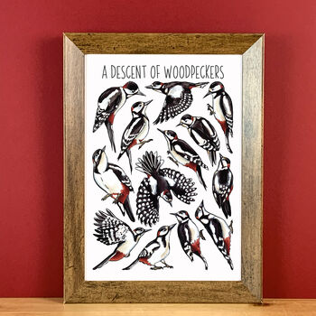 Woodpeckers Wildlife Watercolour Postcard, 8 of 8