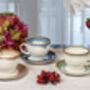 Blue Tea Cup With Saucer Porcelain, thumbnail 7 of 9