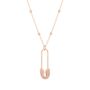 Sterling Silver Jewelled Safety Pin Beaded Necklace, thumbnail 7 of 7