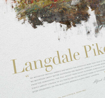 Langdale Pikes In Wainwright's Words Poster, 2 of 4