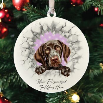 Personalised Christmas German Pointer Break Through, 3 of 11