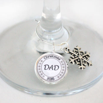 Personalised Christmas Wine Glass Charm, 2 of 7