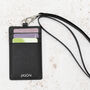 Vegan Leather ID Badge Card Holder With Lanyard, thumbnail 3 of 8