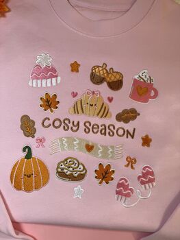Cute Cosy Season Embroidered Sweatshirt, 7 of 7