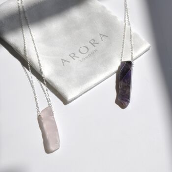 925 Sterling Silver Amethyst Necklace, 2 of 3