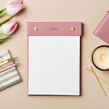 Personalised Vegan Leather Refillable Notepad, 6 of 10