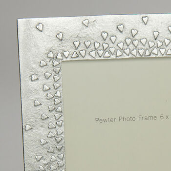 Floating Hearts Pewter Photo Frame, 6 of 9