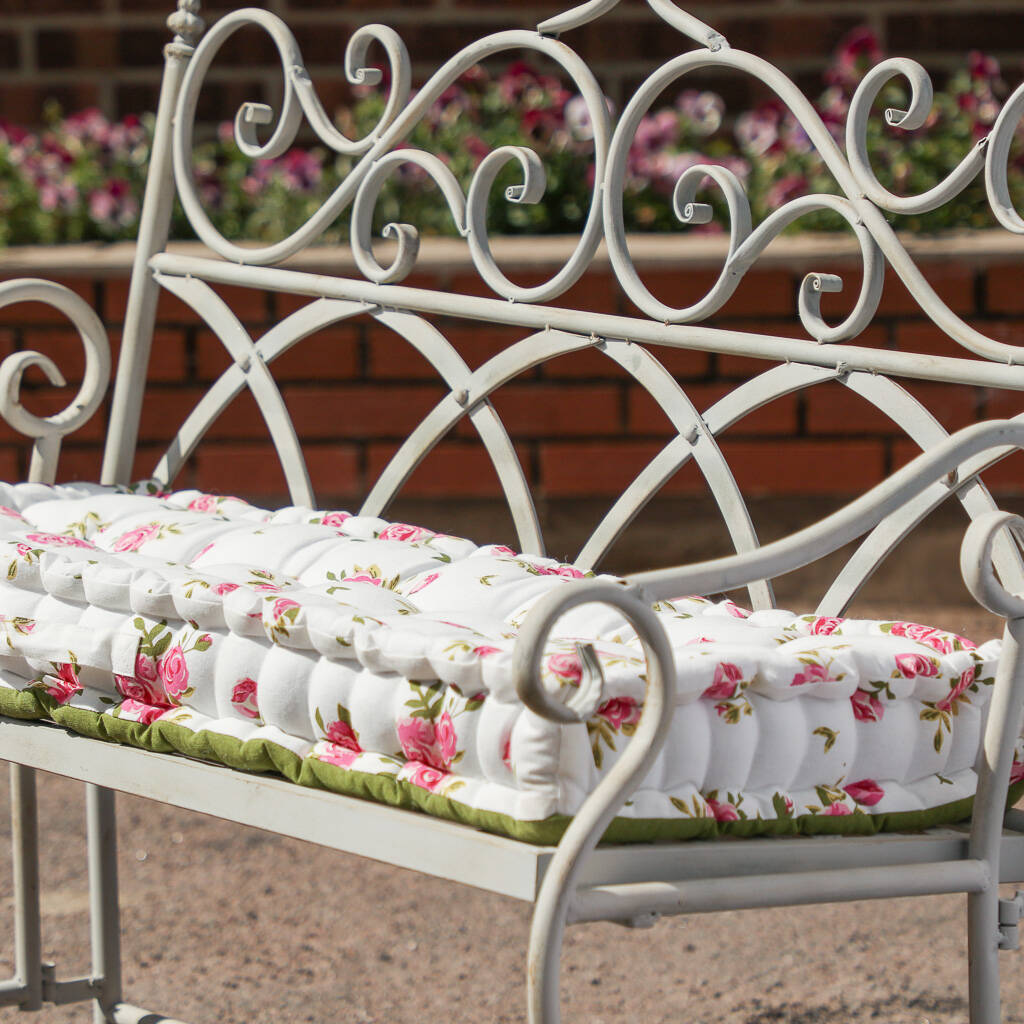 Helmsley Blush Rose Padded Garden Bench Cushion By Dibor