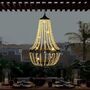 28' Tall Hanging Solar Powered Acrylic Crystal Chandelier Light Lantern Modern Outdoor Garden Meadow With 30 Cool White LED Lights For Yard, Patio And Gazebo Decorations, thumbnail 7 of 12